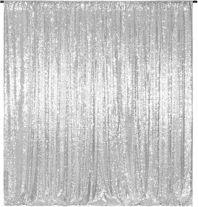 Dailygoods- Achtergrond Gordijn 244x244cm - Pailletten - Bruiloft - Party - Decoratie Woonkamer - Glanzend Effect
