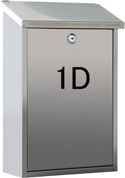 Huisnummer sticker - D - zwart - 6 cm - letter - brievenbussticker – cijfersticker - plakletter