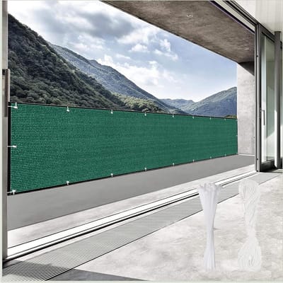 Balkon Privacy Scherm - Inkijkbescherming Balkon - Privacy Tuin - Weerbestendig HDPE - 100 x 950 cm - Donkergroen