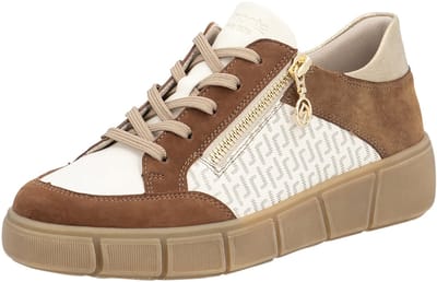 Lage sneakers van Microstretch-leer