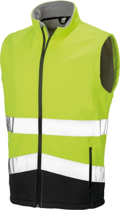 Result High-viz softshell jacket R451X - Fluorescent Yellow / Black - XXL