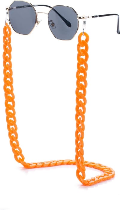 Zonnebril Ketting / Brillenkoord | Oranje | Acryl | 70 cm