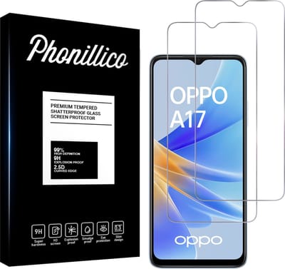 Screenprotector voor Oppo A17 - 2 stuks Beschermglas van glas Transparante glazen schermbeschermfolie