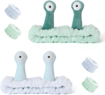 Grappige Slakken Haarbanden Set met Armbanden voor Gezichtsverzorging, Make-up en Yoga voor Vrouwen en Meisjes