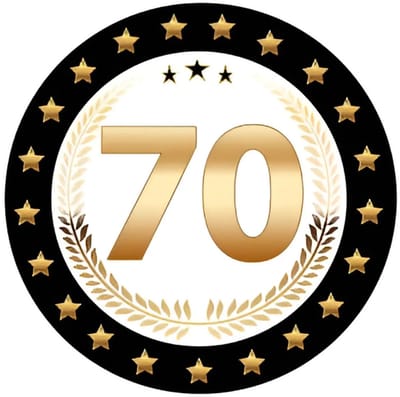 Bierviltjes 70 - 25x stuks - zwart/goud - luxe - verjaardag/jubilea - feestartikelen