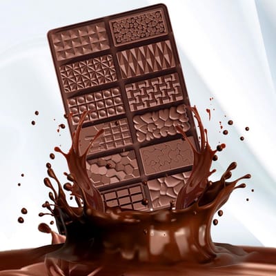 Dailygoods- Chocoladevorm 12-in-1 - Siliconen Bakvorm - Diepe Holtes - Voedselveilig - BPA-vrij - Geschikt voor Chocoladerepen/Wafels