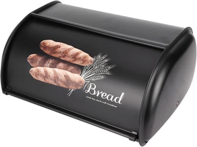 Broodtrommel - Keuken Opberger - Brood Bewaren - Grote Capaciteit - 37 x 25 x 16 cm - Zwart