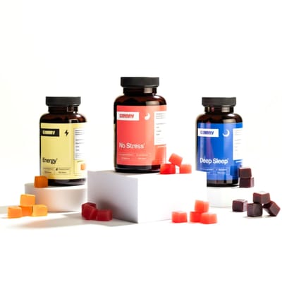 GIMMY Bundle of 3 - Supplementen voor een betere nachtrust, meer energie en minder stress - Vegan, suikervrij & natuurlijk - Ontwikkeld door apothekers - 180 gummies