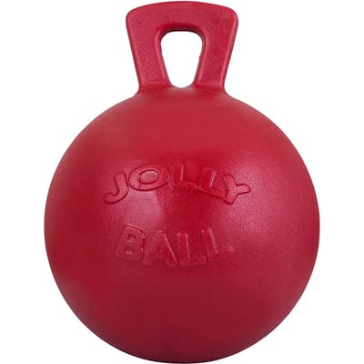 Jolly Pets Jolly Tug-n-Toss – Hondenspeelgoed - De duurzame speelbal met frisse geur – Drijvend – Bijtbestendig – Rood - Ø 15 cm