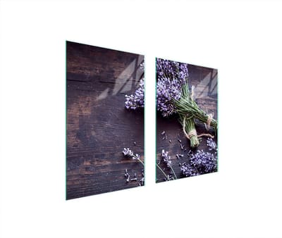 TMK ArtDeko - Glas Beschermplaat - 65x52 cm - Lawenda - Hittebestendig - Duurzaam