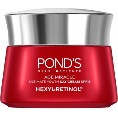 Pond'S Age Miracle Ultimate Youth Dagcrème SPF18 Hexyl-Retinol 45 g. 45 g. gray