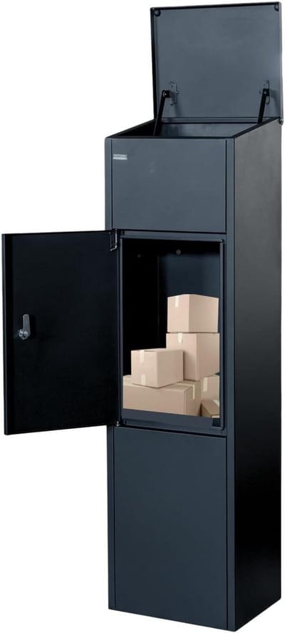Pakketbrievenbus - Pakketbox brievenbus - Veilig pakketten ontvangen - 24/7 pakketontvangst - XXL formaat - Zwart