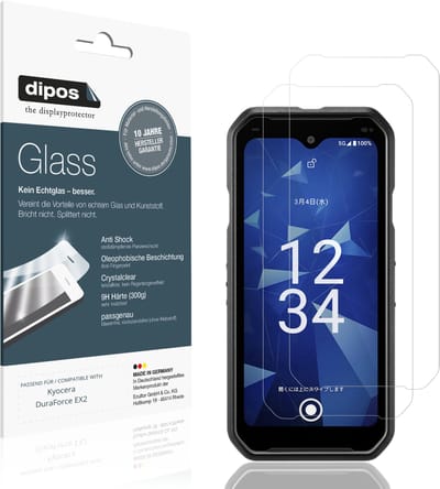 dipos – 2x Pantserfolie geschikt voor Kyocera DuraForce EX2 | 9H Screenprotector