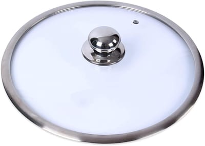 Pannendeksel Gehard Glas - Universeel Deksel - Koken en Sudderen - Transparant Zicht - 28 cm - Helder