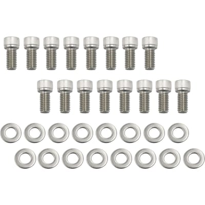 SBF HEADER BOUTEN ROESTVRIJ STAAL KIT KLEIN BLOK Vervanging voor FORD 260 289 302 351W 351C 5.0L zilver