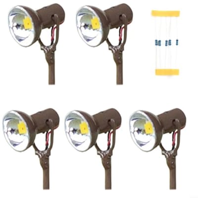 5 Stuks LED-spots voor HO-schaal Modelbouw - Realistische Verlichting voor Miniatuurscènes