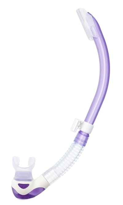 TUSA Platina II Hyperdry – Premium snorkel met Hyperdry-systeem en hypoallergene siliconen mondstuk – Paars/Transparant – SP-170 PQ
