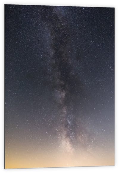 Dibond - Mooie Sterrenhemel - 60x90cm Foto op Aluminium (Wanddecoratie van metaal)