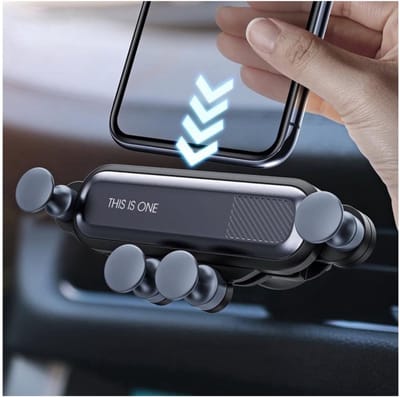 Gravity Telefoonhouder | Smartphonehouder | Autohouder voor Ventilatierooster Ventilatiehouder | GSM houder voor Auto met Klem Zijspan | Ventilatie- LB445