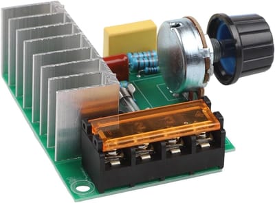 Motor Controller Module - Spanningsregelaar Dimmer - Industrieel Gebruik - Dubbele Condensator Bescherming - 4000W 220V - Zilver