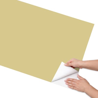 Coloray Meubel Wrap Folie - Geel Meubelfolie - 65x130 cm - Decoratiefolie Zelfklevend Vintage geel - Meubelfolie Zelfklevend - Minimalist Meubelfolie - Wrapfolie Keuken - Wanddecoratie - Achtergronden en patronen