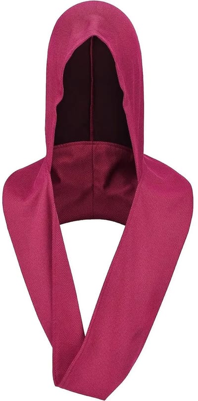 Lichtgewicht Koelhanddoek met Capuchon – Comfortabele en Veelzijdige Hals- en Hoofddoek voor Sport en Outdoor – Ademend en Zacht – Sporthanddoek / Koelhalsdoek - Roze rood