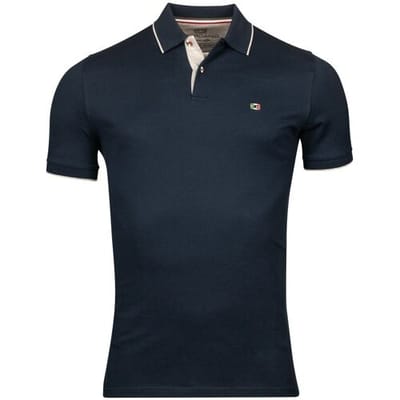 Giordano Polo Nico Signature Two-Ply Supima Cotton Piqué Tipping Detail Donker Blauw / male