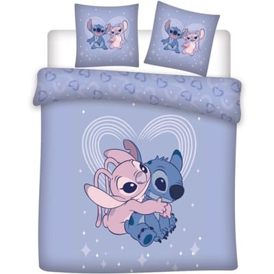 Disney Lilo & Stitch Dekbedovertrek, Angel love - Lits Jumeaux - 240 x 220 cm - Polykatoen