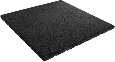 IVOL Rubber tegels 20 mm - 0.5 m² (2 tegels van 50 x 50 cm) - Zwart