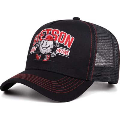 Casquette de Baseball Créative Nouvelle Stetson Bonhomme de Neige Casquette de Camionneur Casquette Hip Hop Street pour Homme Casquette Pare-soleil d'Extérieur Loisirs pour Femme Casquette en Maille black