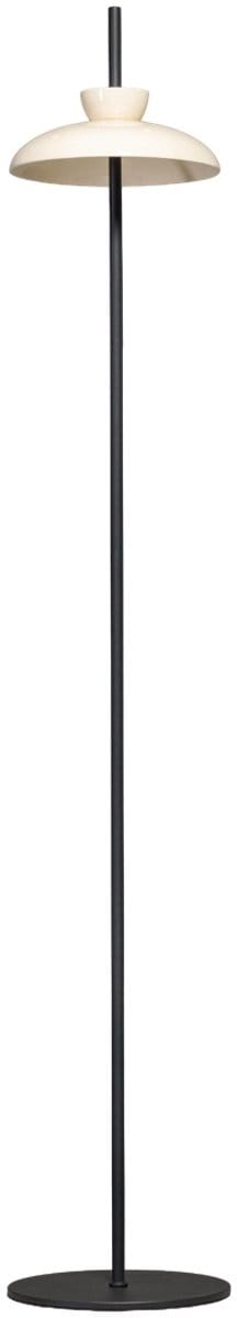 ETH Bonny vloerlamp 8w 3 stappen dimbaar zwart + kap zand gecraqueleerd