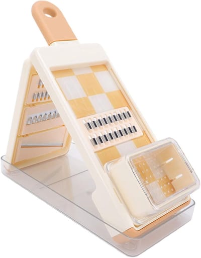 Keukenmachine - Groentehakker - Maaltijden Bereiden - 4-in-1 Functionaliteit - 31 x 13 x 6.8 cm - Grijs