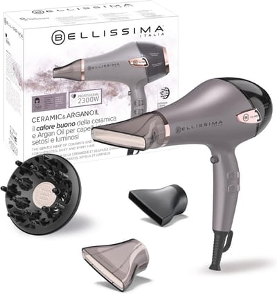 Professionele Haardroger met Keramische Technologie en Arganolie - 2300W, 3 Temperatuurinstellingen, Ionisator en Koudeschot