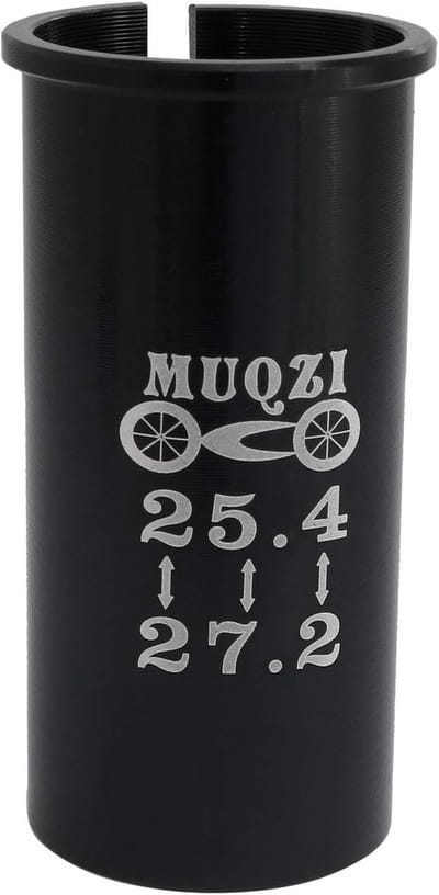 Zadelpen Adapter - Zadelpen Converter - Fietsaanpassing - Aluminiumlegering - 25.4mm naar 27.2mm - Zwart