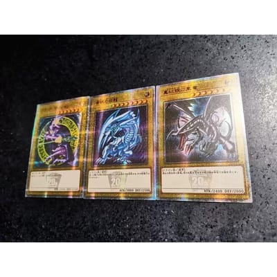 3 stuks/set Yu-gi-oh! Blauwe-Ogen Witte Draak Zelfbeheersing Verzamelen Handtekening Handel Flash Card Anime Cartoon Hoge Kwaliteit Cadeau speelgoed