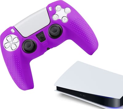 Gadgetpoint - Hoesjes & Skins voor PS5, PlayStation 5 - Performance Gaming Case - Soft Grip Covers - Anti-Slip Controller Accessoires - Grip Paars
