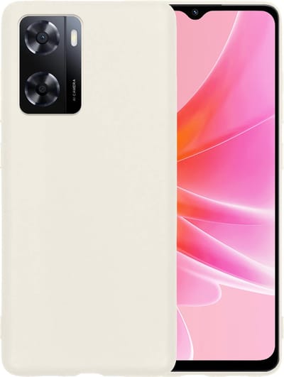 Hoesje - Geschikt voor OPPO A57 - Sterk & Shockproof - Hoes Cover - Siliconen Case - Telefoonhoesjes - Wit