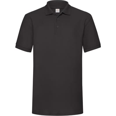 Fruit of the Loom Heren 65/35 Zwaargewicht Poloshirt (Zwart)