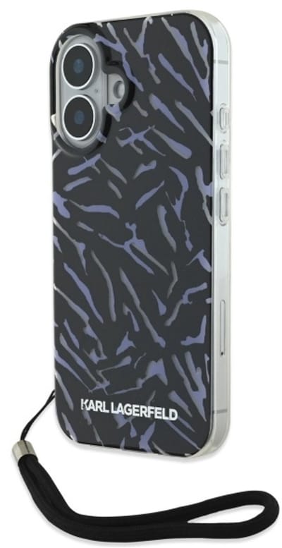 Karl Lagerfeld Zebra Serie - Hoesje voor mobiele telefoon - Fiolet - Zebra Design - Met Snaar