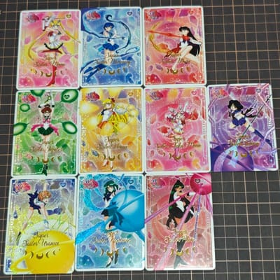 10 stuks/set Sailor Moon Tsukino Usagi ACG Doe-het-zelf Zelfbeheersing Verzamelen Handtekening Ruil Flash Card Anime Cartoon Cadeau white