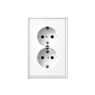Jung LS Range Wandstopcontact (WCD-schakelmateriaal) (Europese Stekkerdoos) - LS5015WW