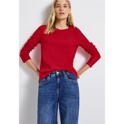 Shirt met geribde structuur