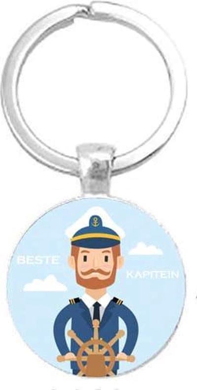 Akyol - Kapitein Sleutelhanger - Kapitein - Kapitein - Leuke kado voor iemand die kapitein is - 2,5 x 2,5 CM