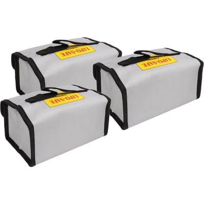 3 stuks Lipo Batterij Veilige Zak Vlamvertragend Hoge Temperatuurbestendigheid Lithium Batterij Zak