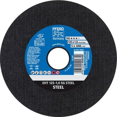 PFERD TOOLS SG STEEL 61341082 Doorslijpschijf recht 125 mm 25 stuk(s) Staal
