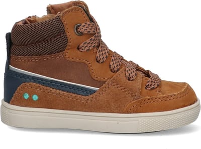 BunniesJR 224751-514 Jongens Hoge Sneakers - Bruin - Leer - Veters