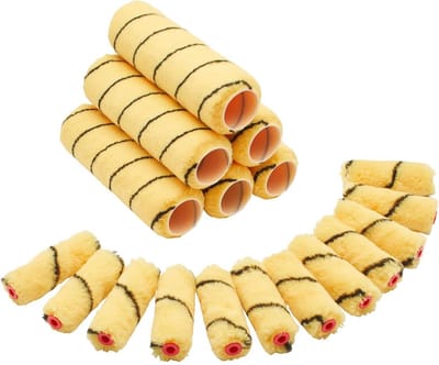 18-delige emulsie Value Pack Medium Pile Paint Rollers - 6X 9" Plus 12x 4" Mini Rollers - gladde afwerking - emulsie verf - metselwerk verf - binnen- en buitenmuren - plafonds