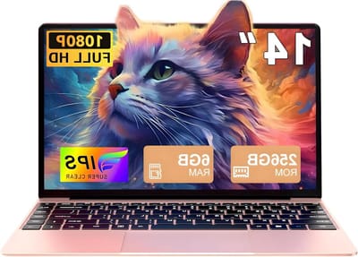 Laptop 14 inch - Notebook Computer - Studie Werk - Full HD IPS Scherm - 14 inch - Goud