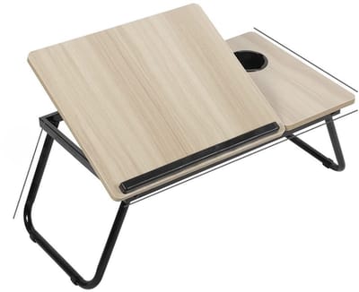 Geargalaxy Laptoptafel - Laptopstandaard - Laptoptable - Schoottafel - Banktafel - Bedtafel - Uitklapbaar tot 21,5 cm Hoog - Lichtgrijs