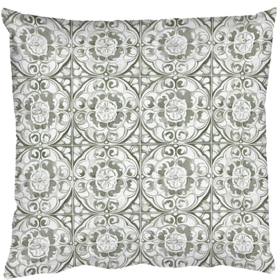 Sierkussens - Kussentjes Woonkamer - 50x50 cm - Krulornament - Tegel - Groen
